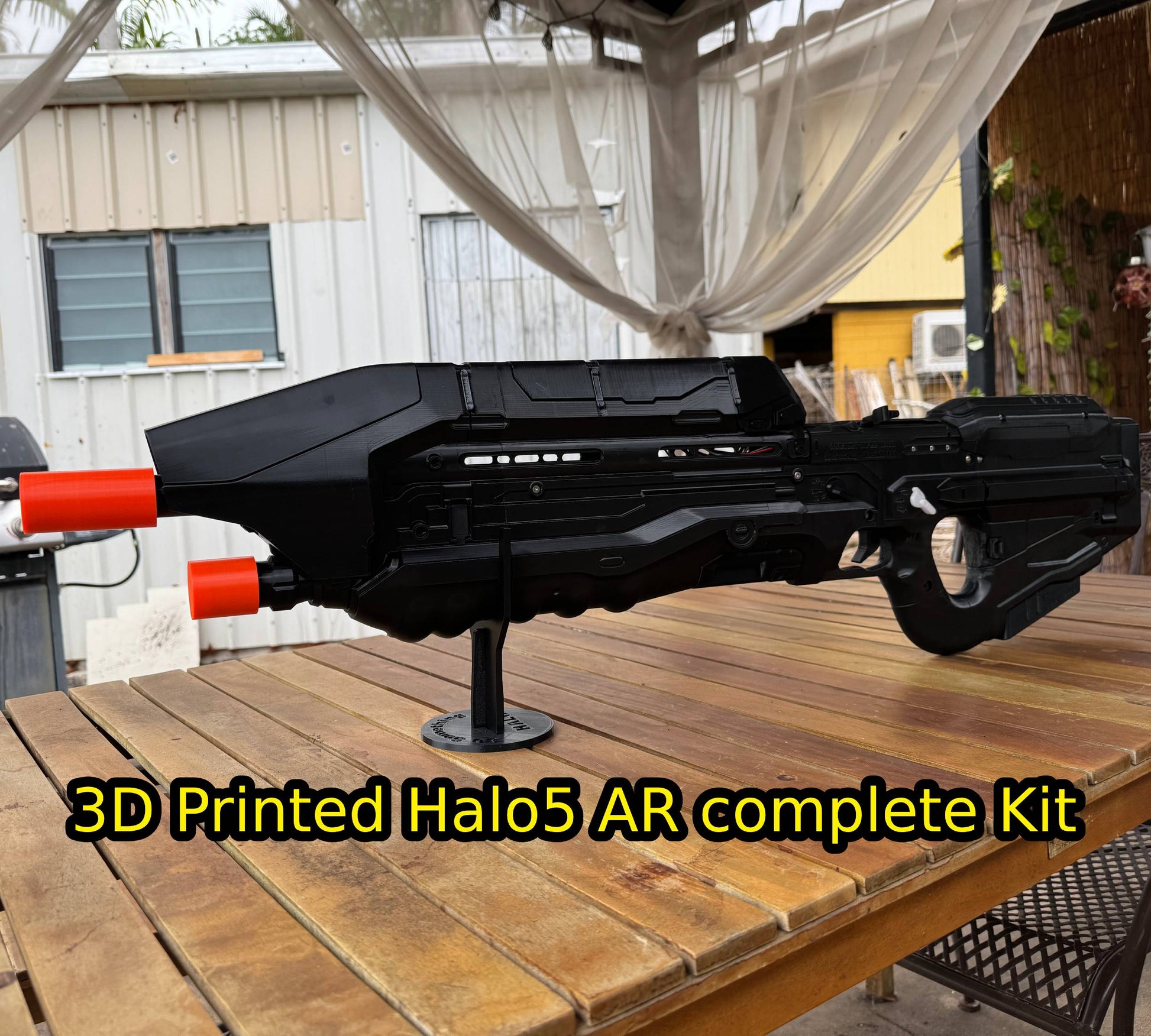 Halo5 Assault rifle MA5D 3d print raw kit with electronics built-in