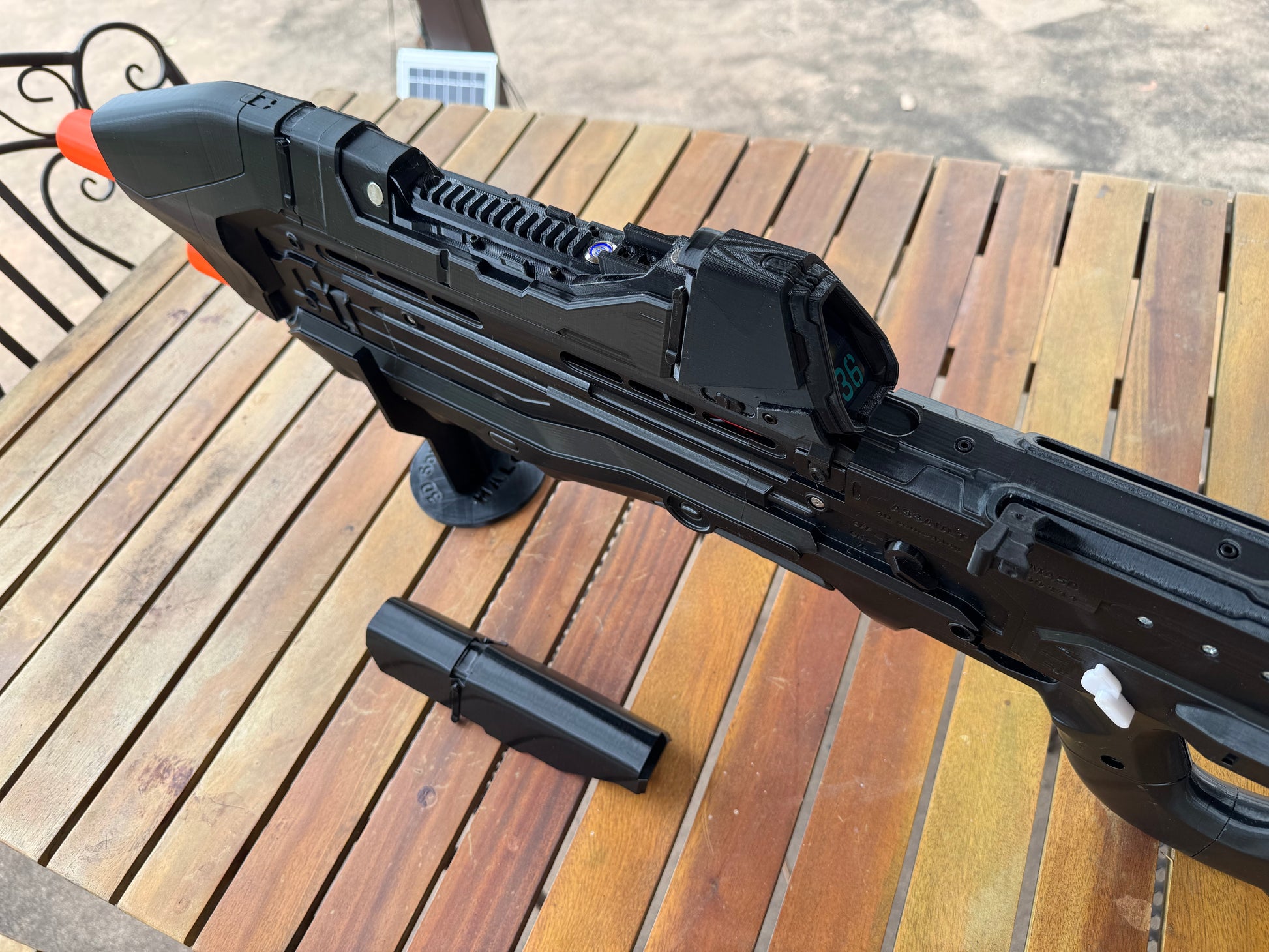 Halo5 Assault rifle MA5D 3d print raw kit with electronics built-in