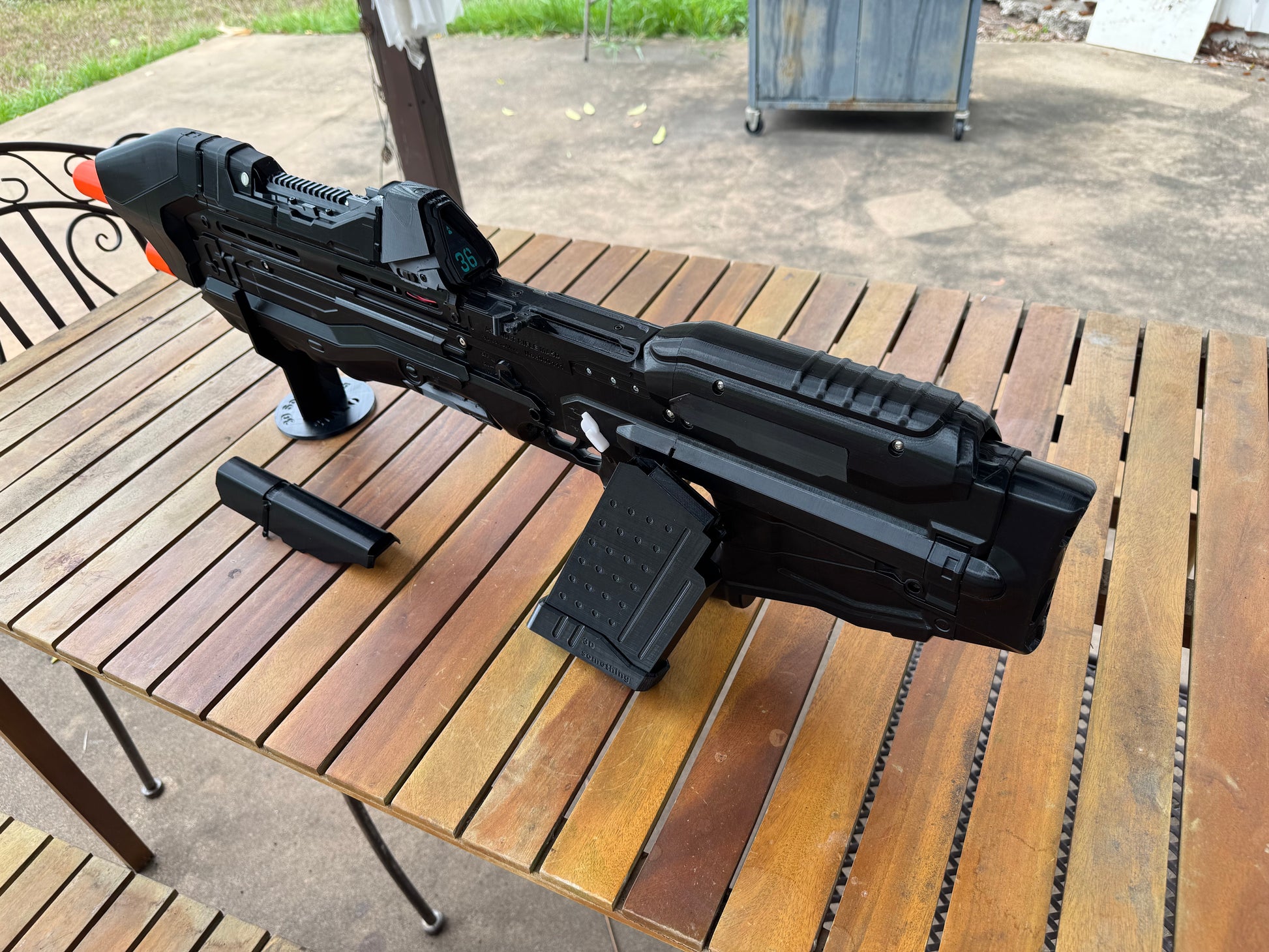 Halo5 Assault rifle MA5D 3d print raw kit with electronics built-in