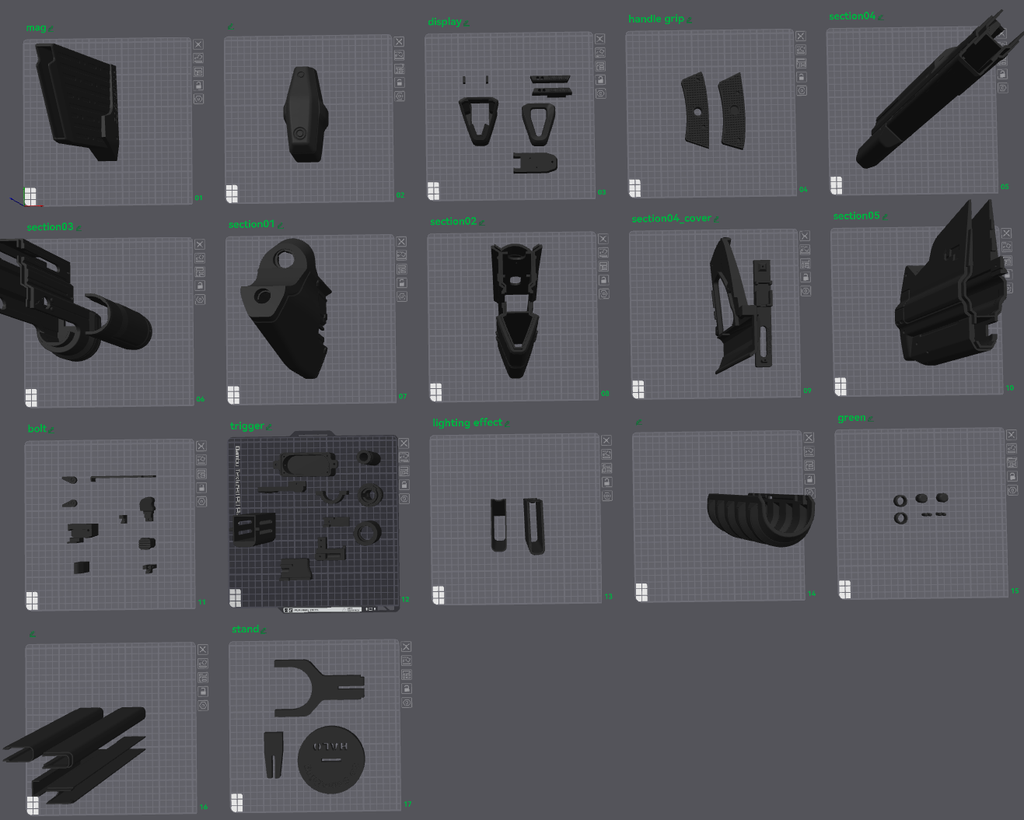 Halo3 & odst MA5C 3d Print STL file with firmware